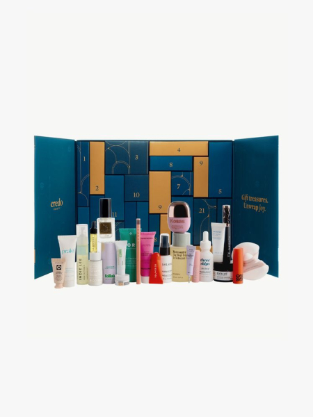 Credo Beauty Vault Collection  in branded components on a light gray background